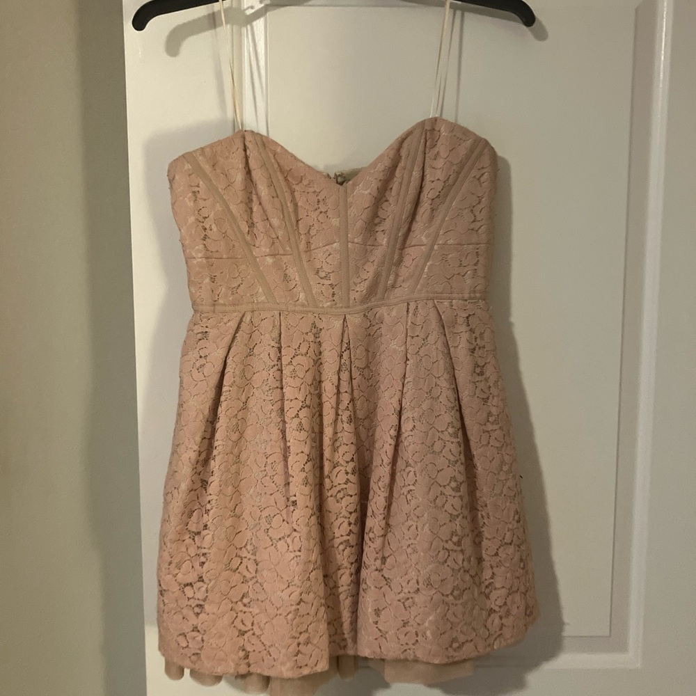 Jill Stuart Pink Lace Mini Dress